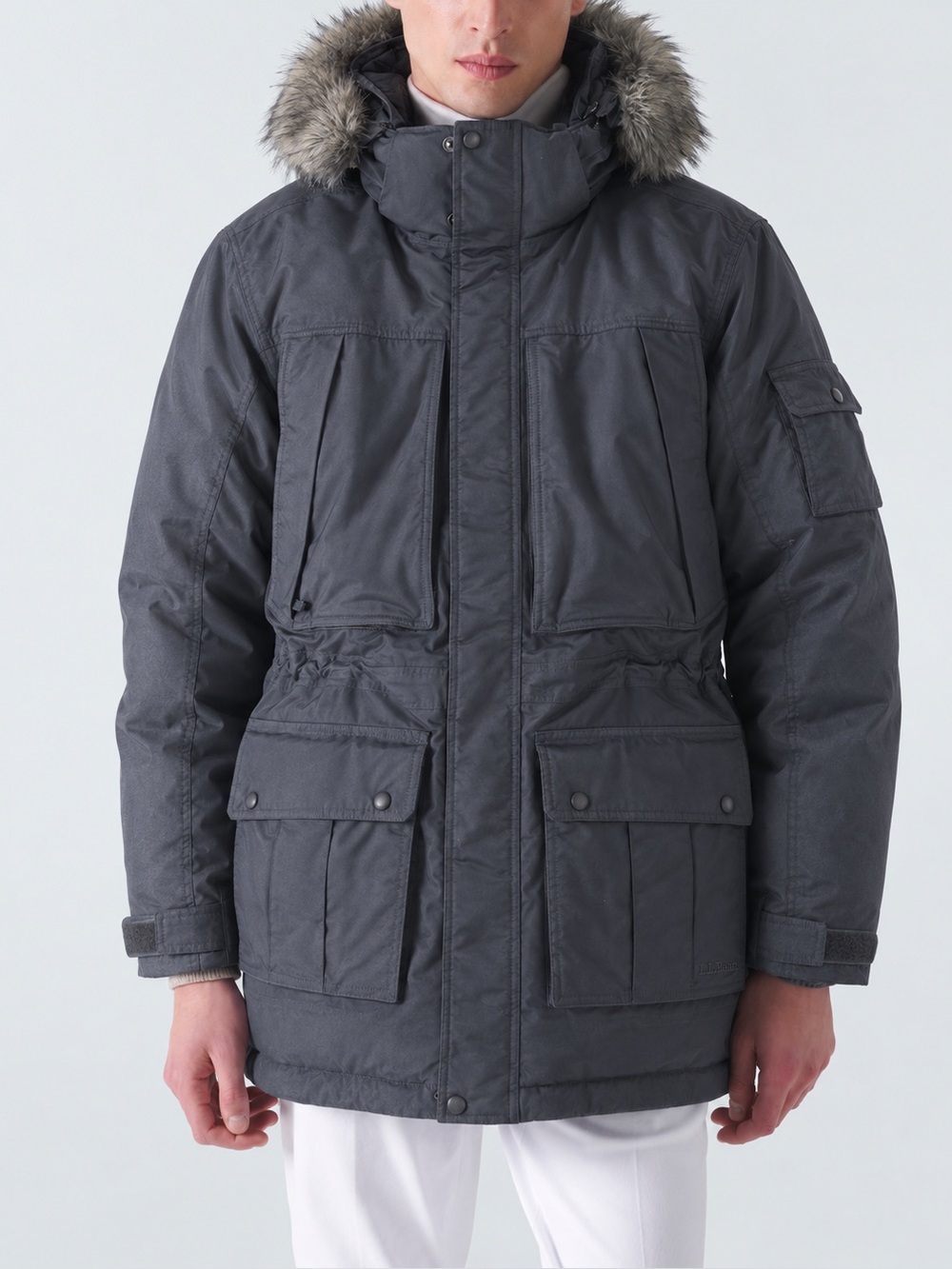 L.L.Bean Baxter State Goose Down Winter Parka Faux Fur Hood Men’s L